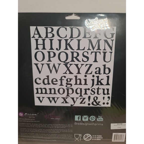 NEW Alpha- Clearly Aligned Decor Stamp- Redesign Prima letters ALPHABET Set - Picture 6 of 7